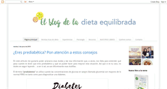 Desktop Screenshot of elblogdeladietaequilibrada.com